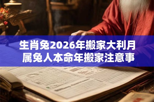 生肖兔2026年搬家大利月 属兔人本命年搬家注意事项