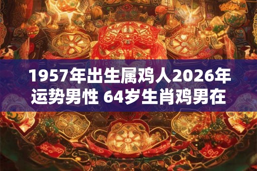 1957年出生属鸡人2026年运势男性 64岁生肖鸡男在2026年运气如何