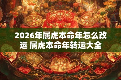 2026年属虎本命年怎么改运 属虎本命年转运大全