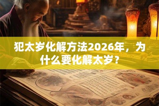 犯太岁化解方法2026年，为什么要化解太岁？