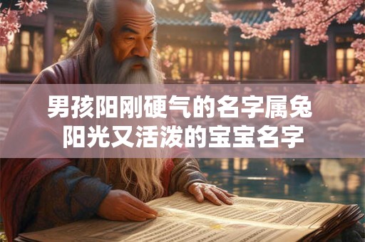男孩阳刚硬气的名字属兔 阳光又活泼的宝宝名字