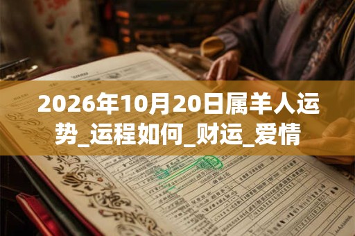 2026年10月20日属羊人运势_运程如何_财运_爱情 2026年10月20日属羊人运势_运程如何_财运_爱情