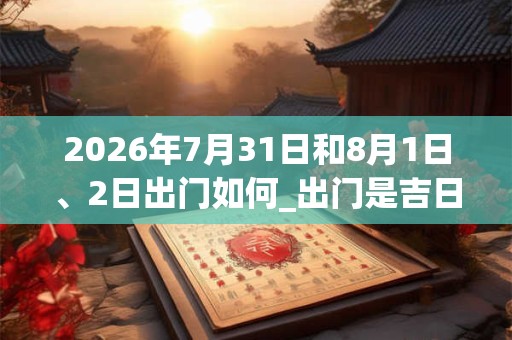2026年7月31日和8月1日、2日出门如何_出门是吉日吗