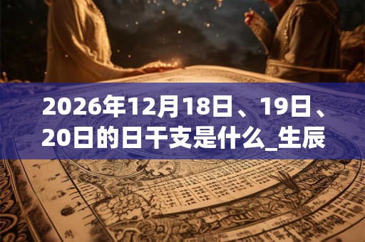 2026年12月18日、19日、20日的日干支是什么_生辰八字