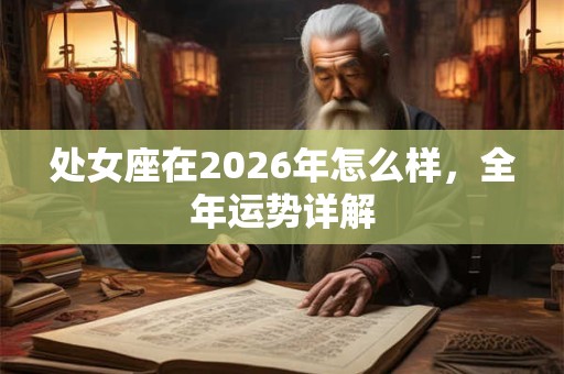 处女座在2026年怎么样,全年运势详解 处女座在2026年怎么样,全年运势详解