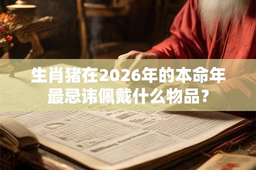 生肖猪在2026年的本命年最忌讳佩戴什么物品？