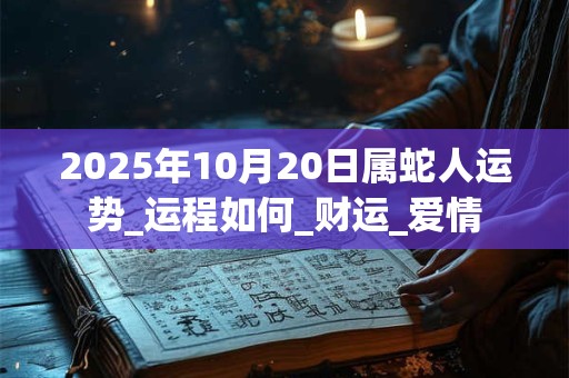2025年10月20日属蛇人运势_运程如何_财运_爱情