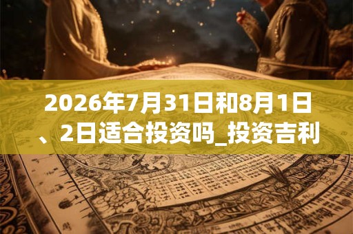 2026年7月31日和8月1日、2日适合投资吗_投资吉利吗 2026年7月31日和8月1日、2日适合投资吗_投资吉利吗