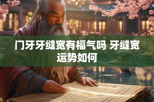 门牙牙缝宽有福气吗 牙缝宽运势如何