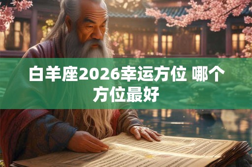 白羊座2026幸运方位 哪个方位最好