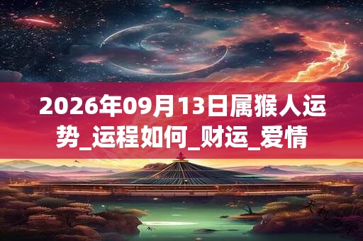 2026年09月13日属猴人运势_运程如何_财运_爱情