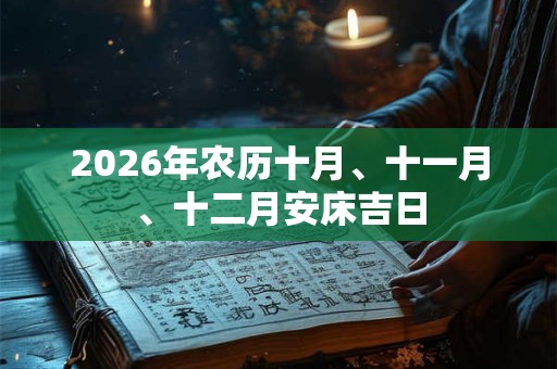 2026年农历十月、十一月、十二月安床吉日