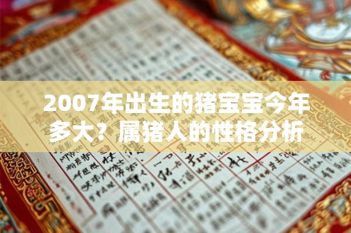 2007年出生的猪宝宝今年多大？属猪人的性格分析