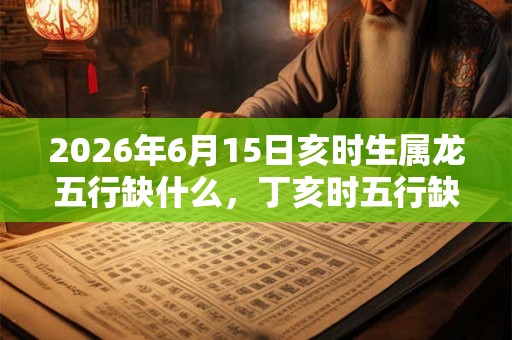 2026年6月15日亥时生属龙五行缺什么，丁亥时五行缺什么