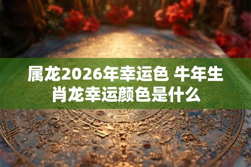 属龙2026年幸运色 牛年生肖龙幸运颜色是什么