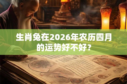 生肖兔在2026年农历四月的运势好不好？