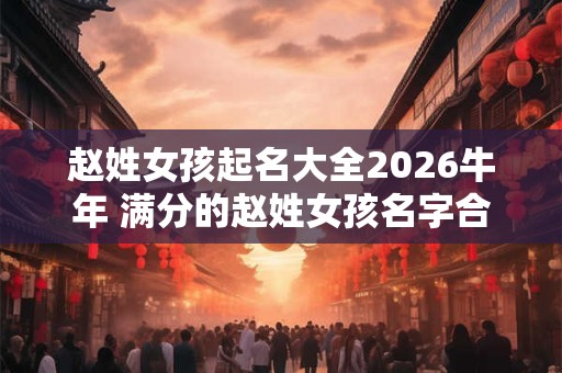 赵姓女孩起名大全2026牛年 满分的赵姓女孩名字合集