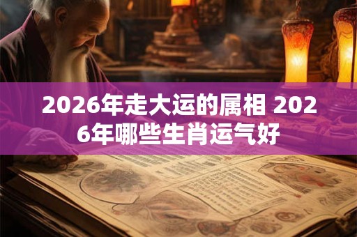 2026年走大运的属相 2026年哪些生肖运气好