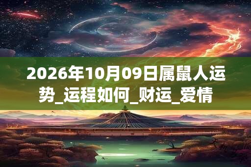 2026年10月09日属鼠人运势_运程如何_财运_爱情