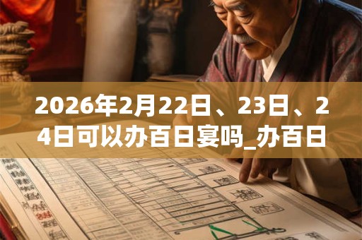 2026年2月22日、23日、24日可以办百日宴吗_办百日宴日子好吗