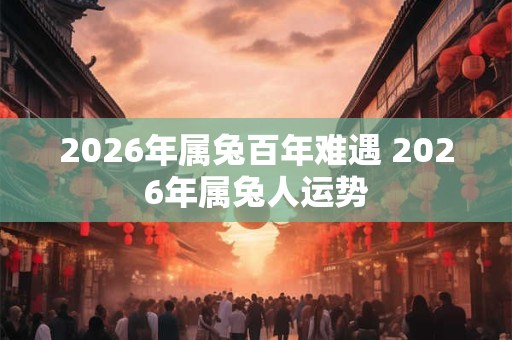 2026年属兔百年难遇 2026年属兔人运势