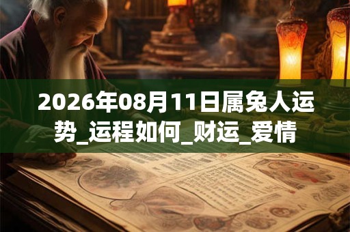 2026年08月11日属兔人运势_运程如何_财运_爱情
