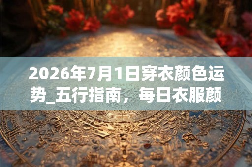 2026年7月1日穿衣颜色运势_五行指南，每日衣服颜色幸运色