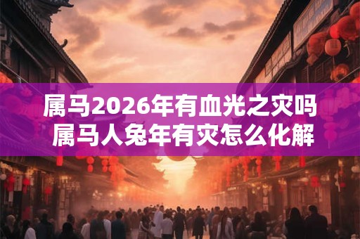 属马2026年有血光之灾吗 属马人兔年有灾怎么化解