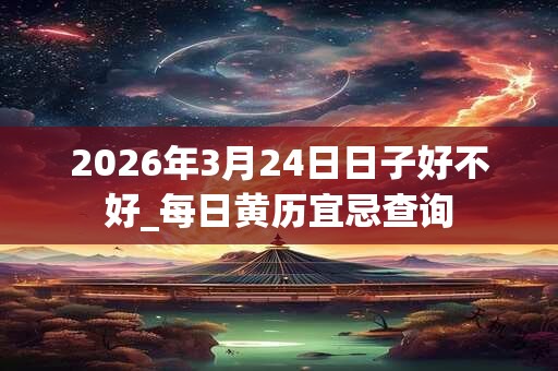 2026年3月24日日子好不好_每日黄历宜忌查询 2026年3月24日日子好不好_每日黄历宜忌查询