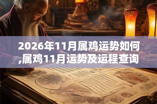 2026年11月属鸡运势如何,属鸡11月运势及运程查询 2026年11月属鸡运势如何,属鸡11月运势及运程查询