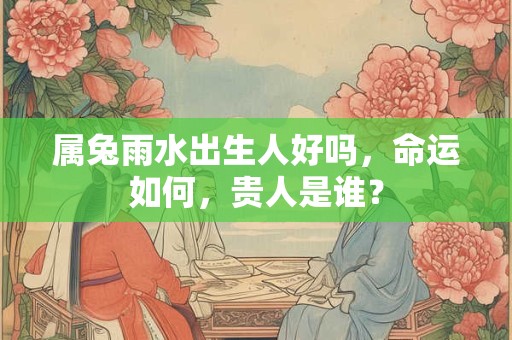 属兔雨水出生人好吗，命运如何，贵人是谁？