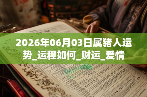 2026年06月03日属猪人运势_运程如何_财运_爱情 2026年06月03日属猪人运势_运程如何_财运_爱情