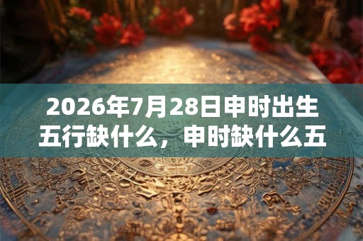 2026年7月28日申时出生五行缺什么，申时缺什么五行