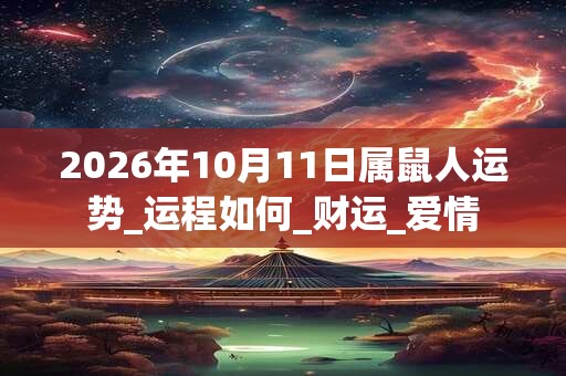 2026年10月11日属鼠人运势_运程如何_财运_爱情