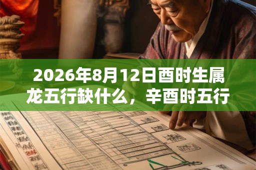 2026年8月12日酉时生属龙五行缺什么，辛酉时五行缺什么