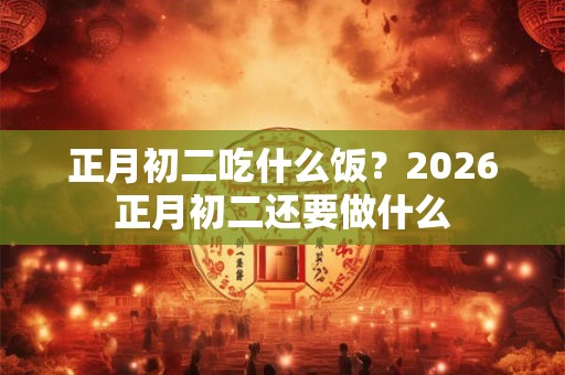 正月初二吃什么饭？2026正月初二还要做什么