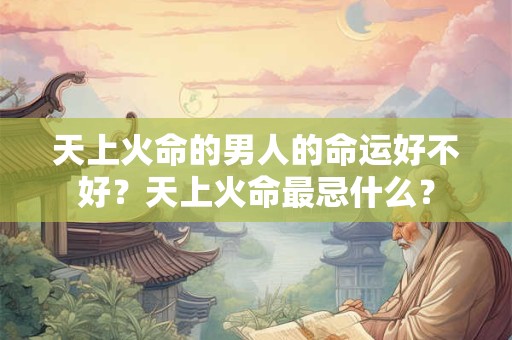 天上火命的男人的命运好不好？天上火命最忌什么？