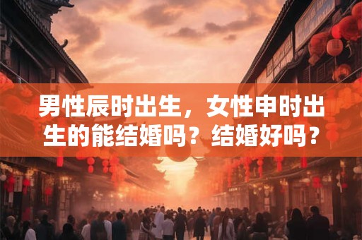 男性辰时出生，女性申时出生的能结婚吗？结婚好吗？