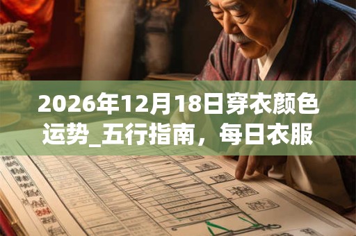 2026年12月18日穿衣颜色运势_五行指南，每日衣服颜色幸运色