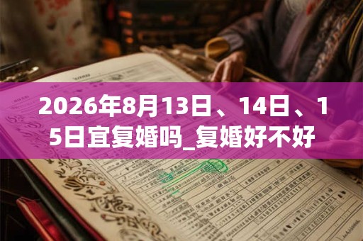 2026年8月13日、14日、15日宜复婚吗_复婚好不好 2026年8月13日、14日、15日宜复婚吗_复婚好不好
