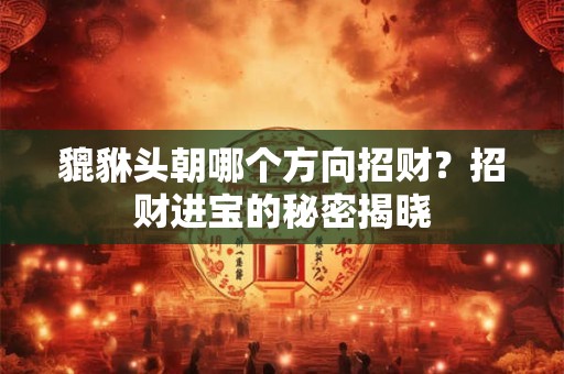 貔貅头朝哪个方向招财？招财进宝的秘密揭晓
