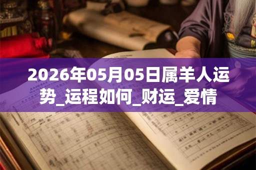 2026年05月05日属羊人运势_运程如何_财运_爱情