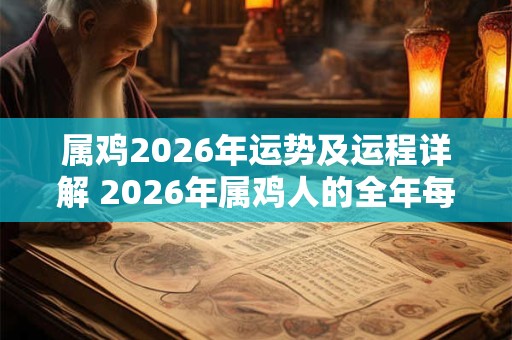 属鸡2026年运势及运程详解 2026年属鸡人的全年每月运势