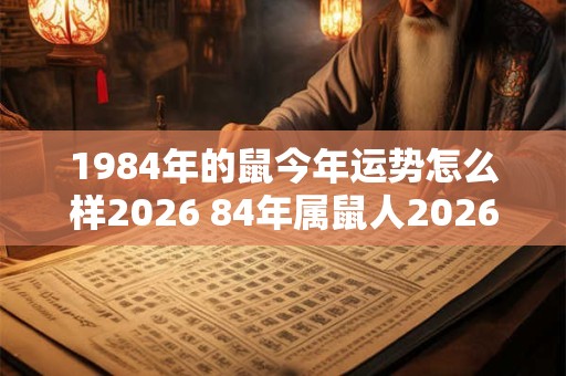 1984年的鼠今年运势怎么样2026 84年属鼠人2026年运气