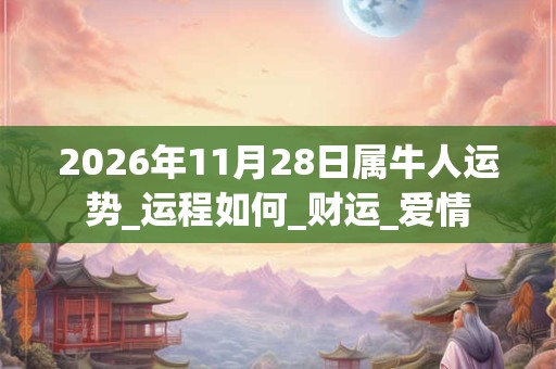 2026年11月28日属牛人运势_运程如何_财运_爱情