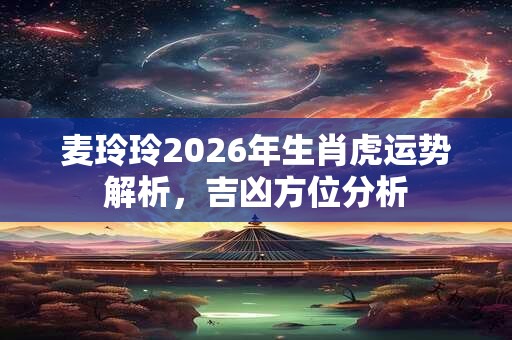 麦玲玲2026年生肖虎运势解析，吉凶方位分析
