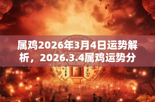 属鸡2026年3月4日运势解析，2026.3.4属鸡运势分析