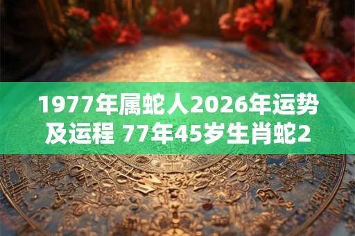 1977年属蛇人2026年运势及运程 77年45岁生肖蛇2026年每月运势
