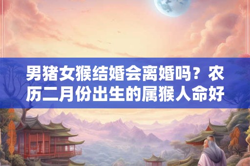 男猪女猴结婚会离婚吗？农历二月份出生的属猴人命好吗？