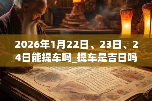 2026年1月22日、23日、24日能提车吗_提车是吉日吗